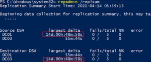 replsum|Checking Active Directory Domain Controller Health。